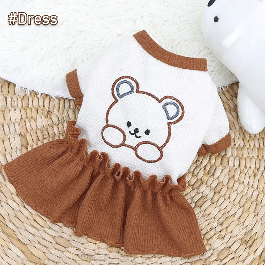 Spring Summer Dog Dress Pet Skirts