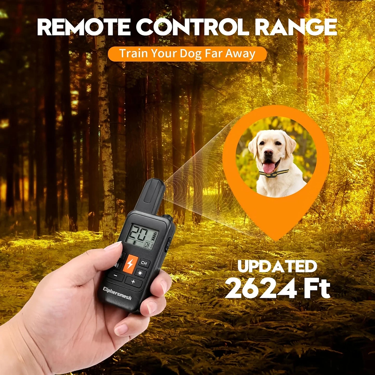 Waterproof Rechargeable Electric Dog Training Collar Anti Barking