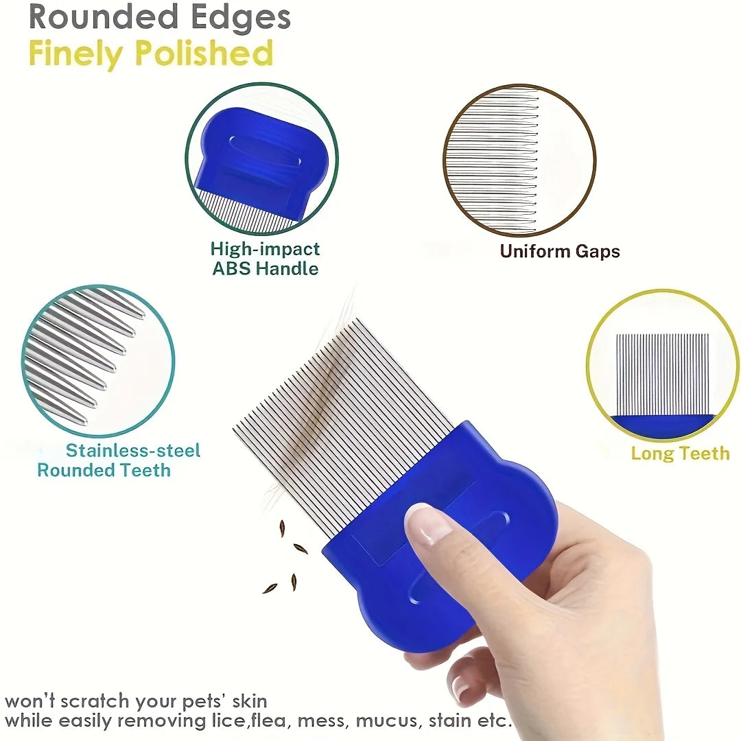 Flea and Lice Combs, Stainless Steel Rabbit, Dog, Cat