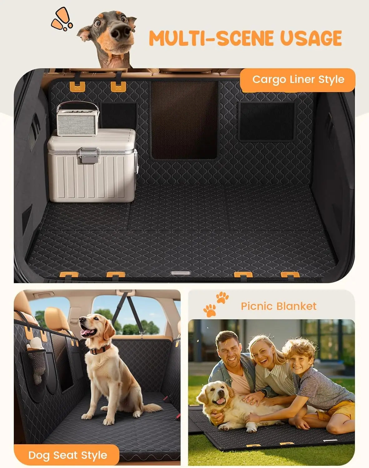Waterproof, Anti-Rip Hard Bottom Seat Cover