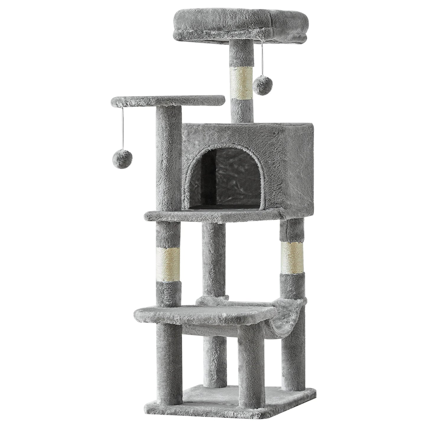 44In Cat Tree Tall Multi-Cat Climbing Scratching Tower