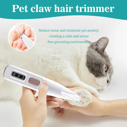 Cat Dog Paw Trimmer, Clippers Rechargeable with LED Light