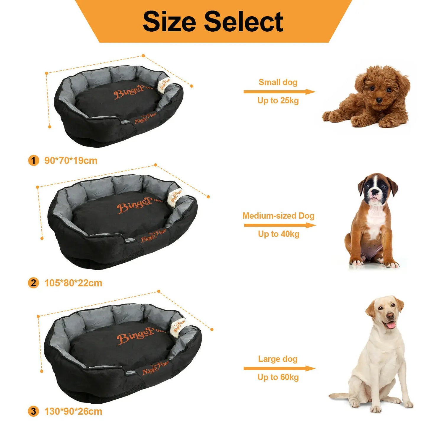 Waterproof XXL Washable Orthopedic Sofa Dog Bed