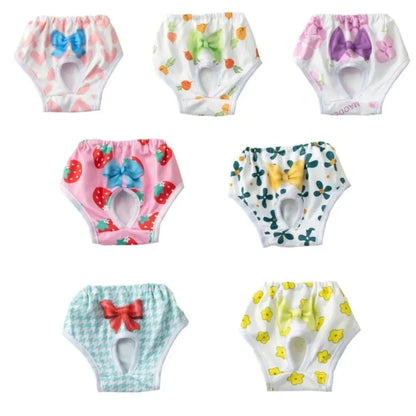Washable Dog Pants Cartoon Print Leakproof & Breathable