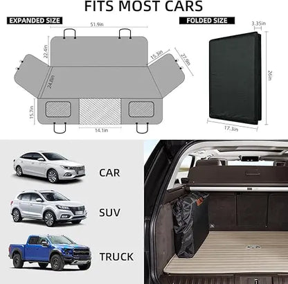 Hard Bottom Back Car Seat Cover Extender for Dogs