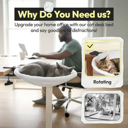 Cat Desk Bed, Hammock, Supports Up to 50 lbs,