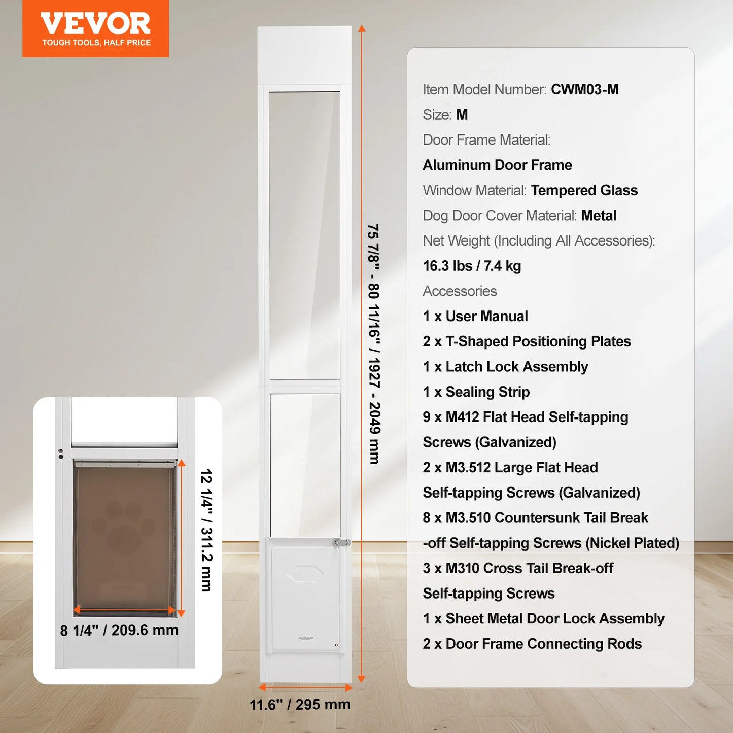 Adjustable Sliding Glass Door Aluminum Frame Tempered Glass