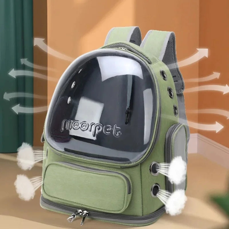 Breathable Pet Carrier Travel Backpack for Cats & Dogs