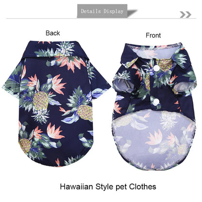 Hawaiian Style Summer Sand Beach Dog Shirts