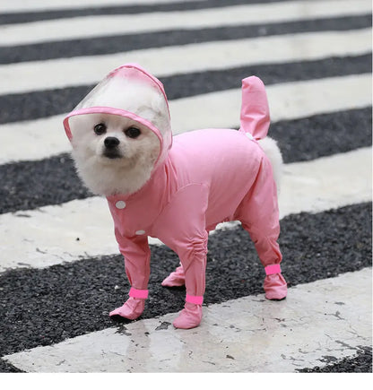 Waterproof Dog Pet Raincoat, Full Coverage with Hood