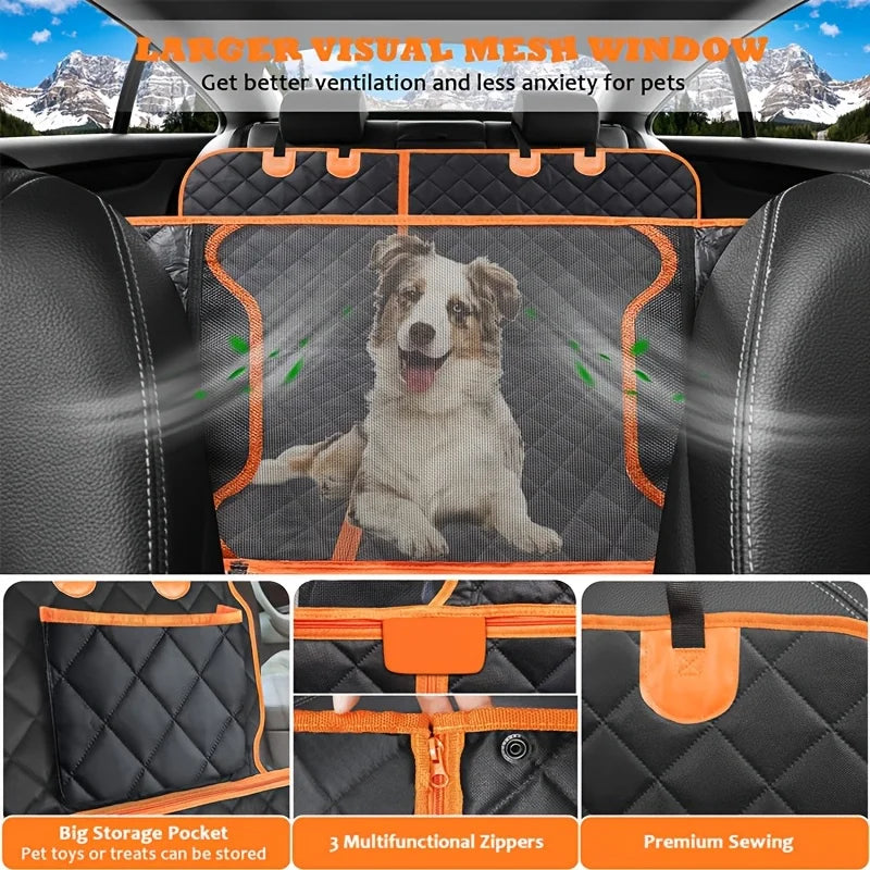 Pet Car Seat Cover for Rear Seat 60/40 Split