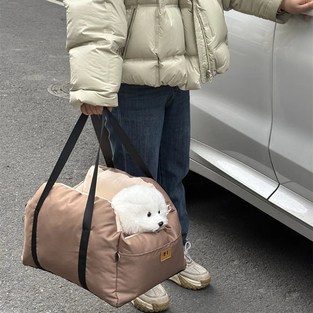 Pet Car Seat Bedding Travel Mattress with Safety Belt
