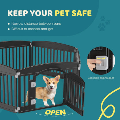 Plastic Dog Playpen 6 Panel 24IN Expandable Pet Fence