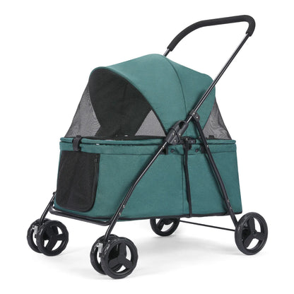Small, Medium Pet Stroller 4 Wheels with Brakes