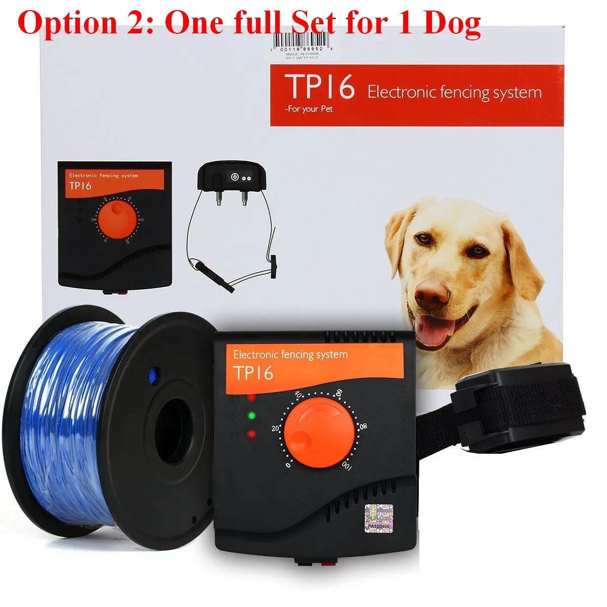 Dog Wired Electric Containment Fence, Rechargeable Waterproof.