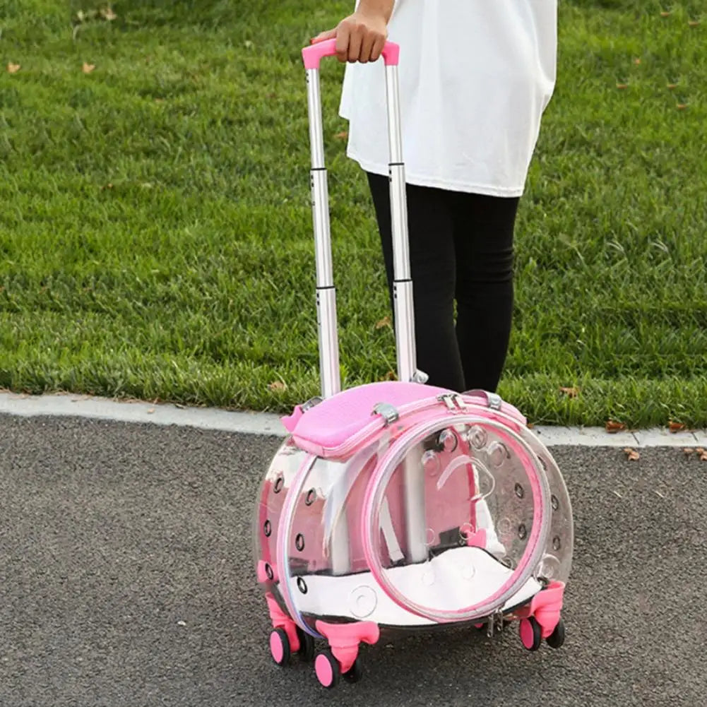 Pet Trolley Case with Ventilation Travel Backpack