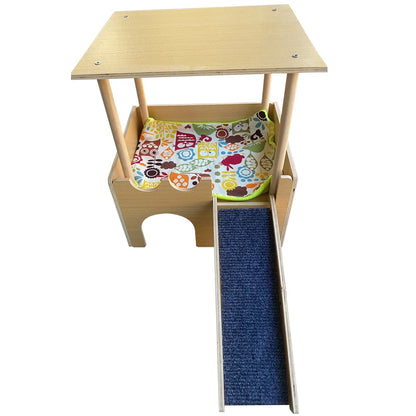 2-Tier Guinea Pig, Hamster Wooden Small Hiding House