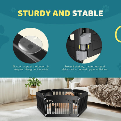 Plastic Dog Playpen 6 Panel 24IN Expandable Pet Fence