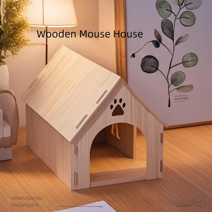 Wooden Nest Guinea Pig Squirrel Nest Dutch