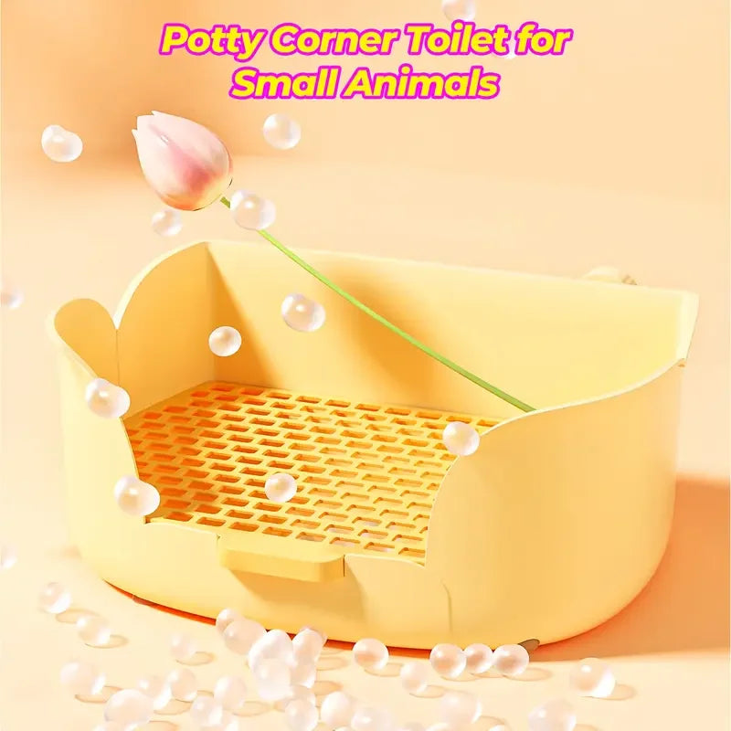 Rabbit, Hamster Litter Box, Potty Corner Trainer Toilet