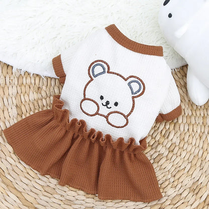 Spring Summer Dog Dress Pet Skirts