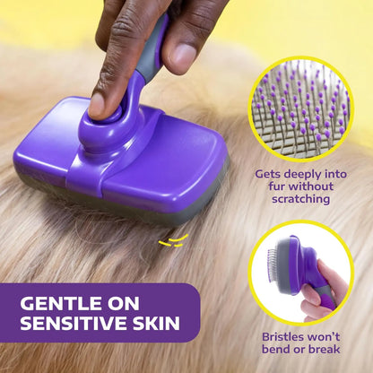 Self-Cleaning Slicker Shedding Brush