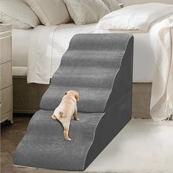 6 Step Pet Stairs for High Beds 30-36 inches Tall