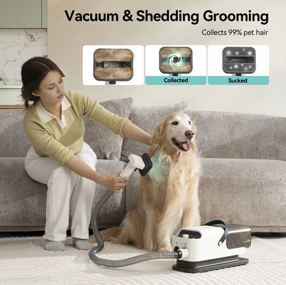 Pet Grooming Vacuum Cleaner & Hair Dryer Pet Grooming Set