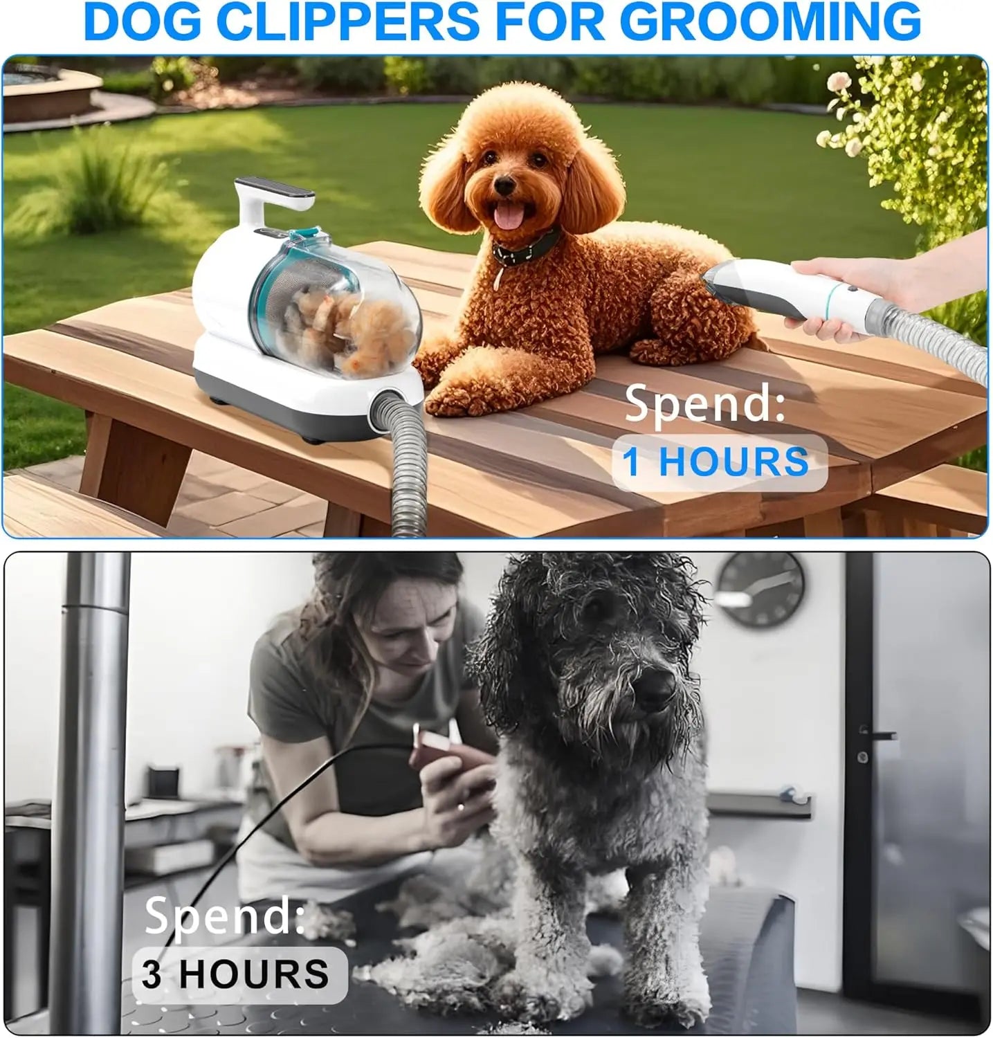 High-Suction, Low Noise Pet Grooming Vacuum