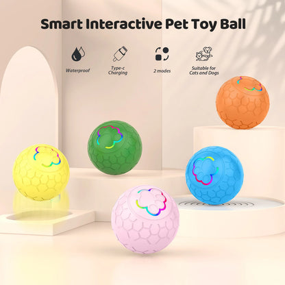 Smart Ball Electronic Interactive Pet Toy Bouncing, Rolling & Lights