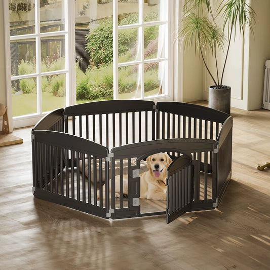 Plastic Dog Playpen 6 Panel 24IN Expandable Pet Fence