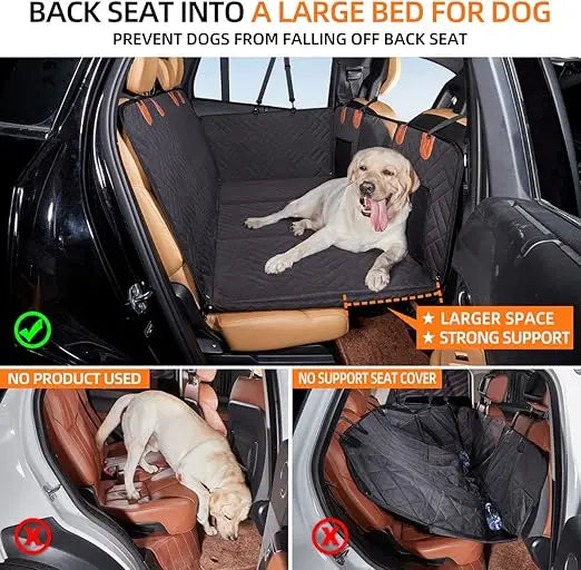 Hard Bottom Back Car Seat Cover Extender for Dogs