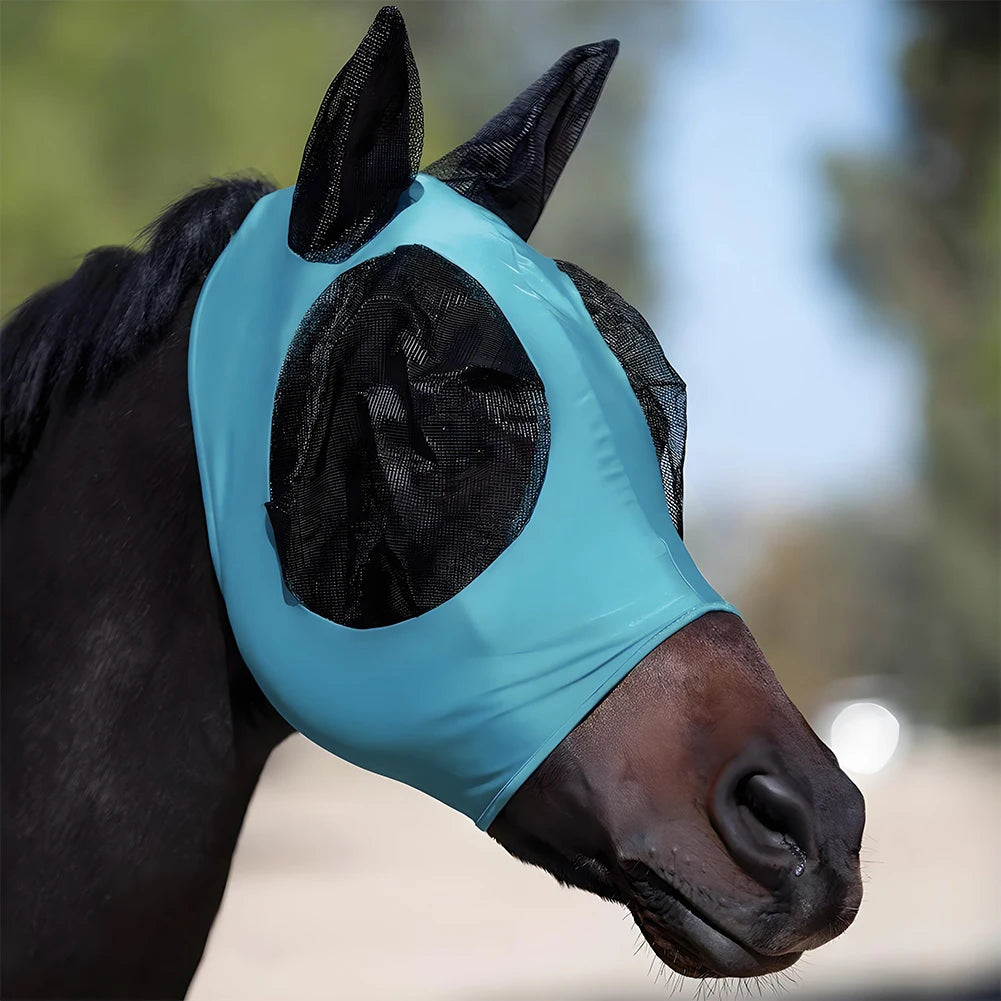Mesh Breathable Horse Face Mask for Fly & Ear Protection