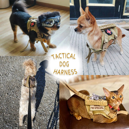 Tactical Puppy Harness Leash Set Small Dogs