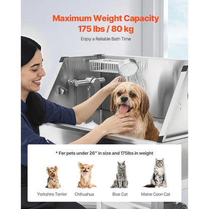 34In Stainless Steel Dog & Cat Washing Station