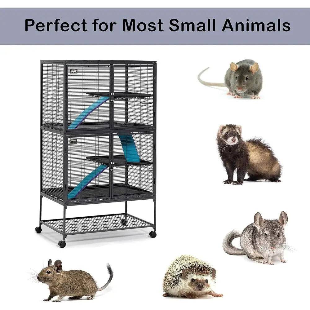 4 Tier Double Unit Small Animal Cage & Habitat