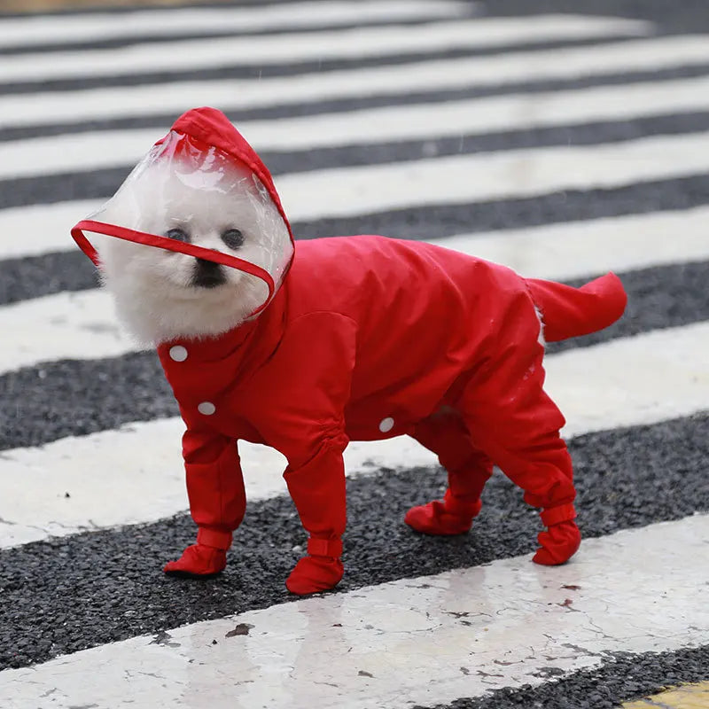 Waterproof Dog Pet Raincoat, Full Coverage with Hood