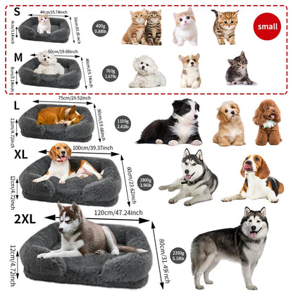 Thickened orthopedic dog bed removable, washable cover