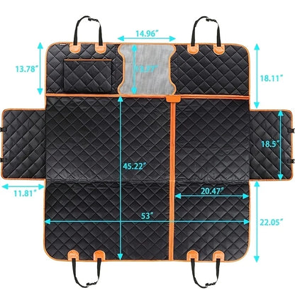 Pet Car Seat Cover for Rear Seat 60/40 Split