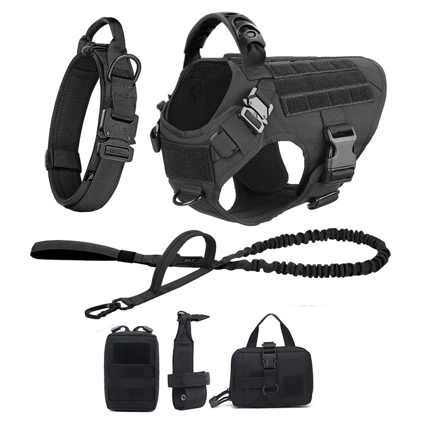 Large & Medium Dog Harness, collar, Leash Set