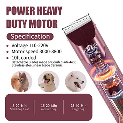 Professional Dog Grooming Low Noise Corded Clippers