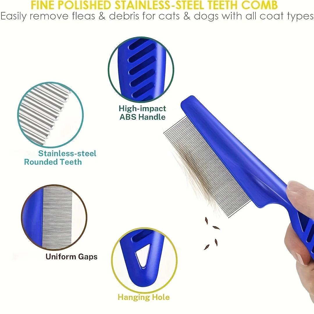 Flea and Lice Combs, Stainless Steel Rabbit, Dog, Cat