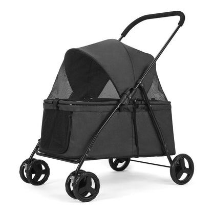 Small, Medium Pet Stroller 4 Wheels with Brakes