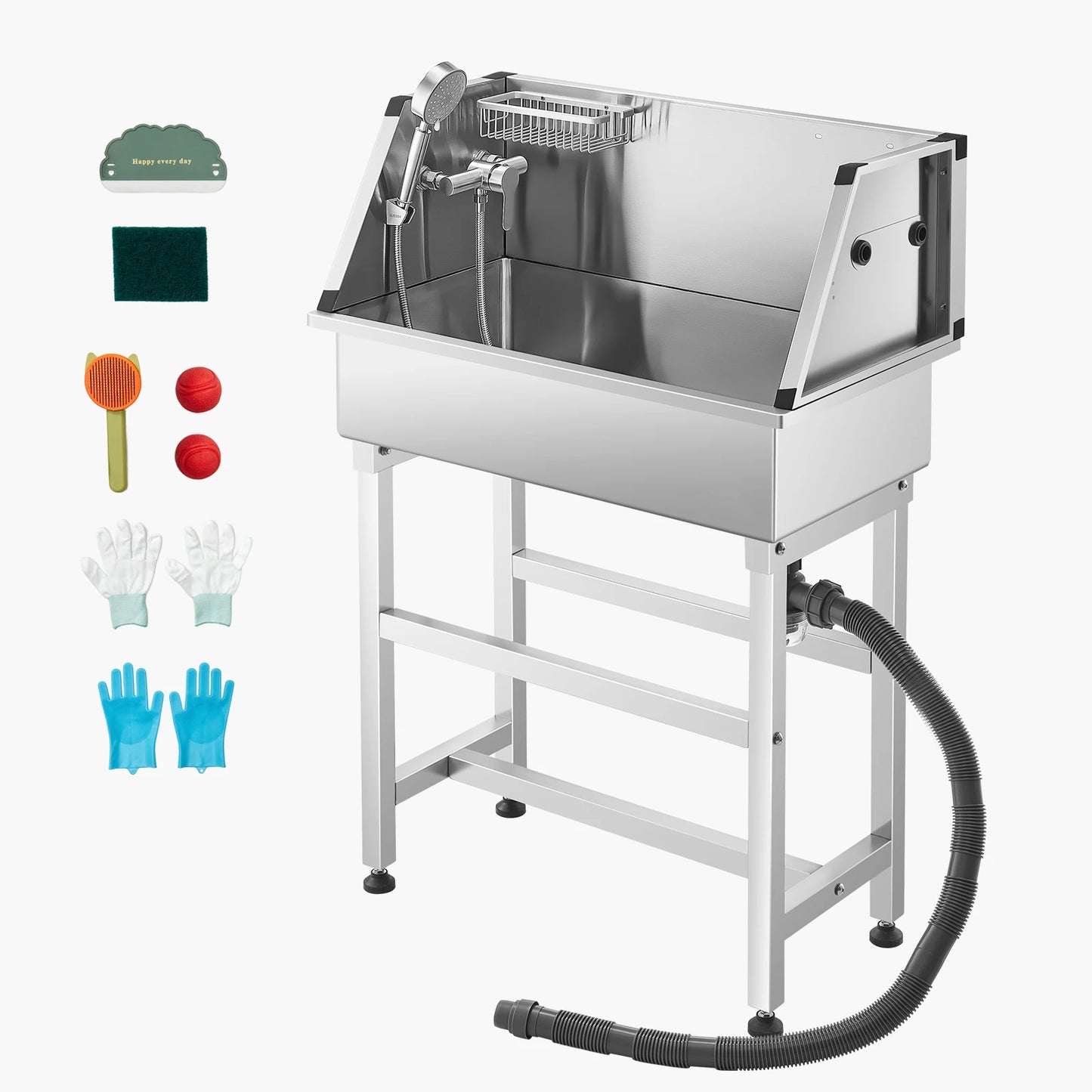 34In Stainless Steel Dog & Cat Washing Station