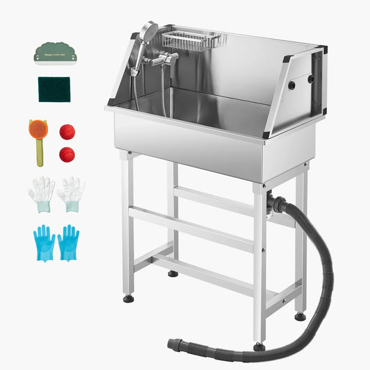 34In Stainless Steel Dog & Cat Washing Station