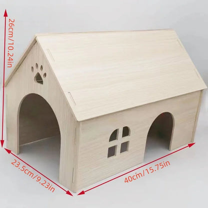 Wooden Nest Guinea Pig Squirrel Nest Dutch