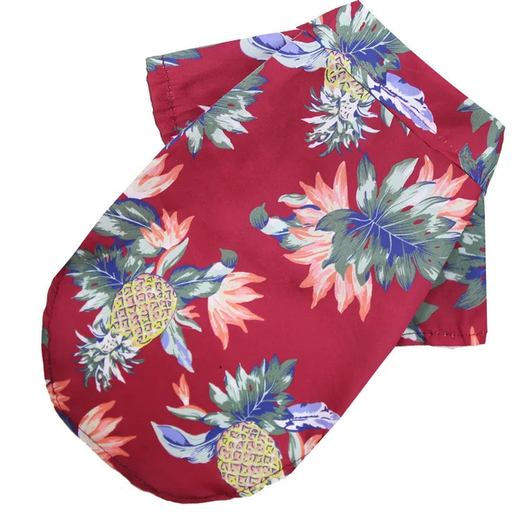 Hawaiian Style Summer Sand Beach Dog Shirts