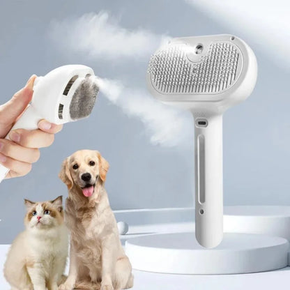 Pet Grooming Brush Reduces Shedding & Tangles for Dogs Cats