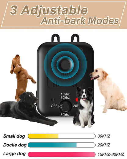 Ultrasonic indoor, outdoor, rechargeable ultra dog barking device.