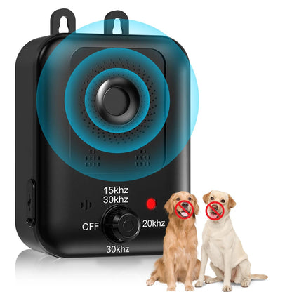 Ultrasonic indoor, outdoor, rechargeable ultra dog barking device.